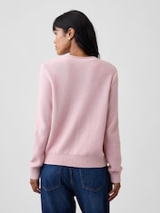 Gap Pink Rolled Neck Cable-Knit Jumper - Image 2 of 4