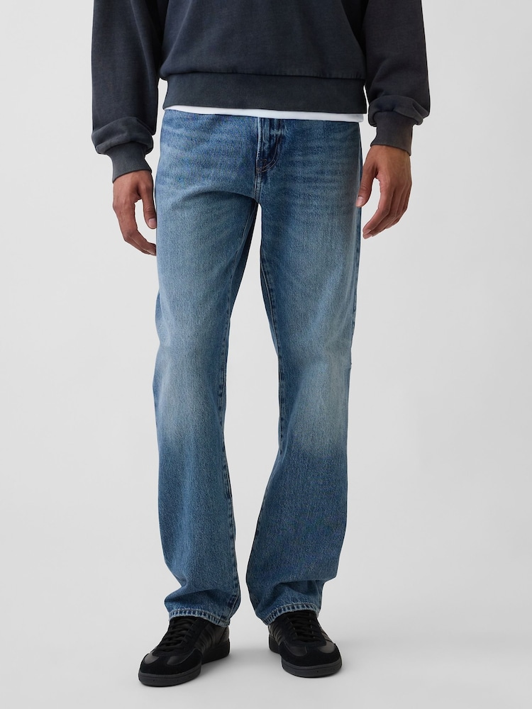 Gap Blue Relaxed Straight Jeans - Image 1 of 5 Gap Blue Relaxed Straight Jeans - Image 1 of 5