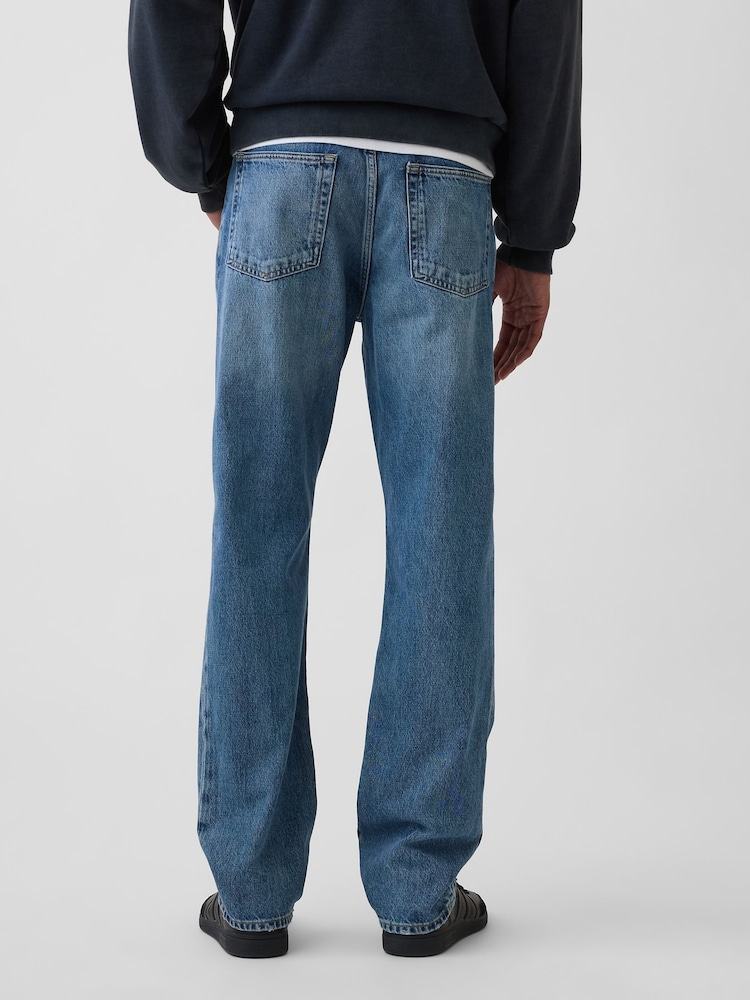 Gap Blue Relaxed Straight Jeans - Image 2 of 5 Gap Blue Relaxed Straight Jeans - Image 2 of 5