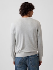 Gri - Pulover Gap Tricou la baza gâtului - Imaginea 2 din 5