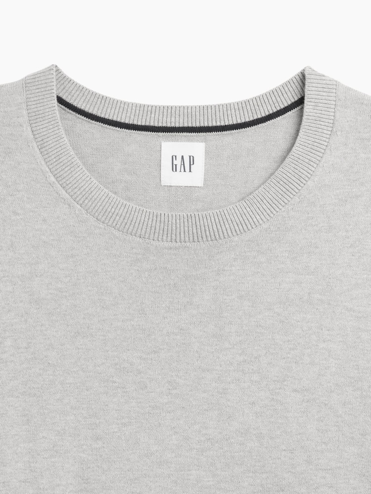 Gri - Pulover Gap Tricou la baza gâtului - Imaginea 5 din 5