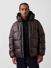 Gap Brown Heavyweight Puffer Jacket - Image 1 of 5