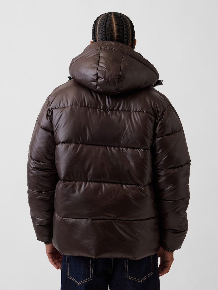 Gap Brown Heavyweight Puffer Jacket - Image 2 of 5 Gap Brown Heavyweight Puffer Jacket - Image 2 of 5