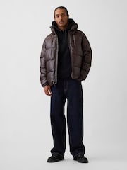 Gap Brown Heavyweight Puffer Jacket - Image 3 of 5