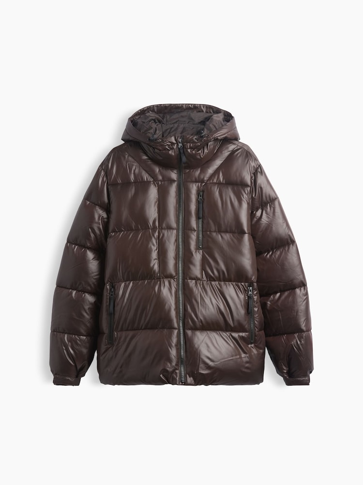 Gap Brown Heavyweight Puffer Jacket - Image 5 of 5 Gap Brown Heavyweight Puffer Jacket - Image 5 of 5