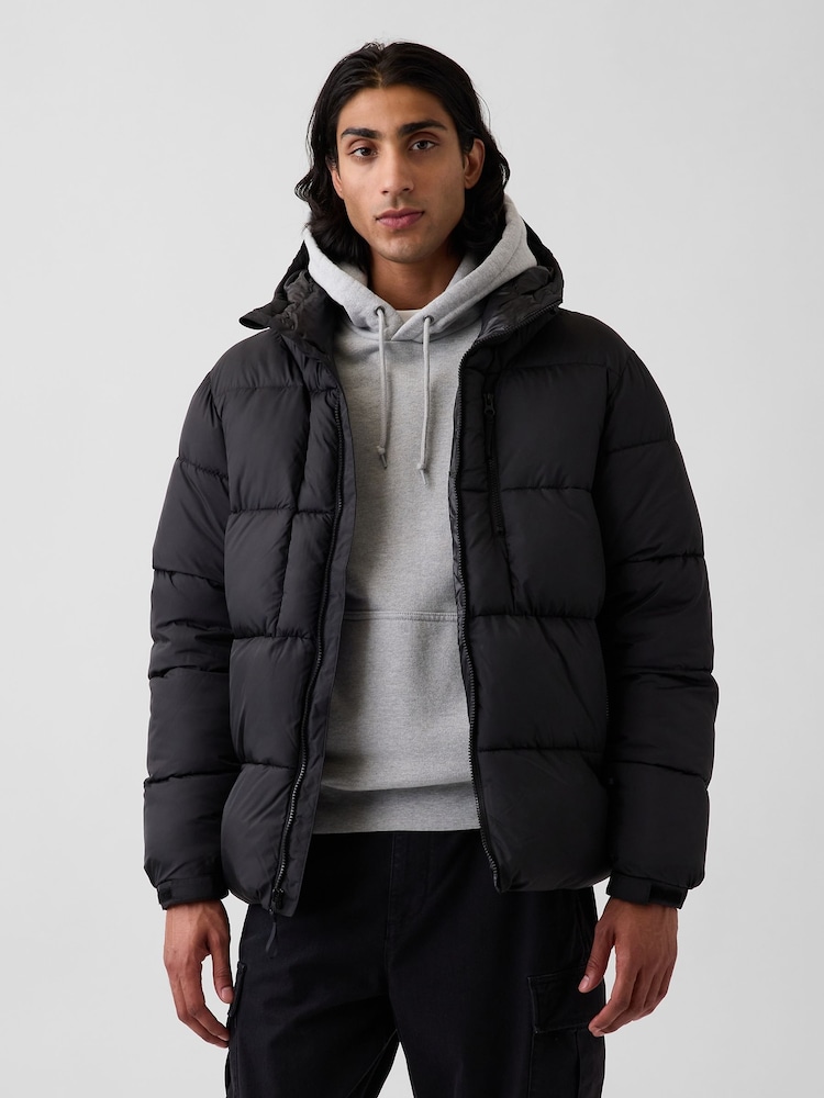 Gap Black Heavyweight Puffer Jacket - Image 1 of 5 Gap Black Heavyweight Puffer Jacket - Image 1 of 5