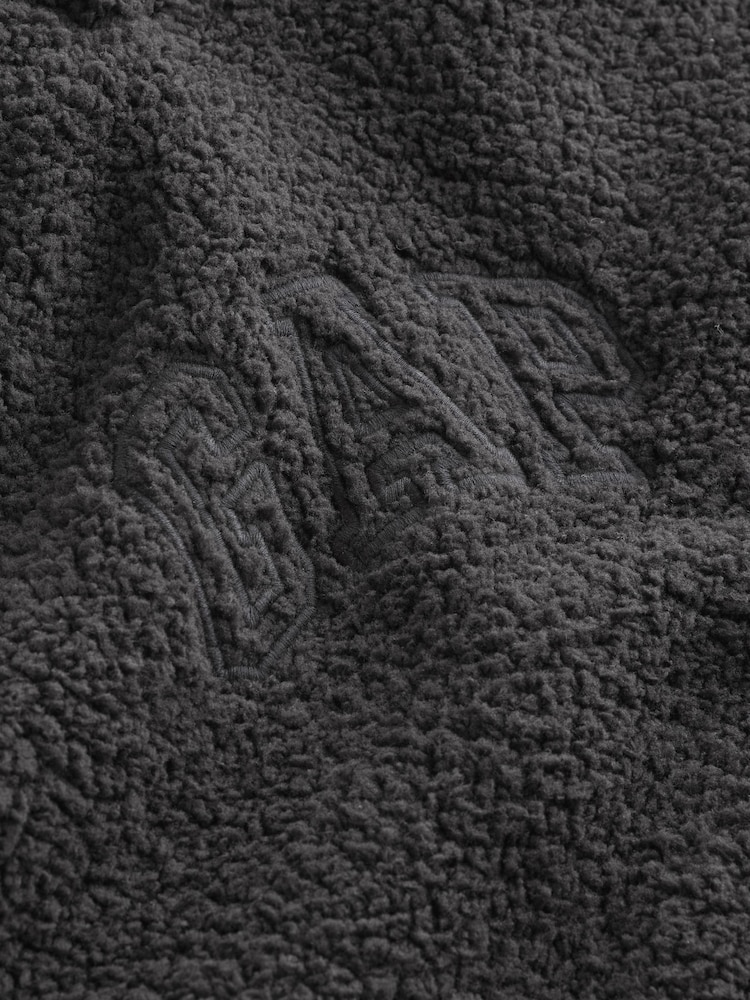 Gap Black Sherpa Pullover Hoodie - Image 4 of 4 Gap Black Sherpa Pullover Hoodie - Image 4 of 4
