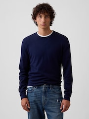 Bleumarin - Pulover Gap Tricou la baza gâtului - Imaginea 1 din 5
