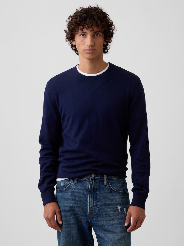 Bleumarin - Pulover Gap Tricou la baza gâtului - Imaginea 1 din 5