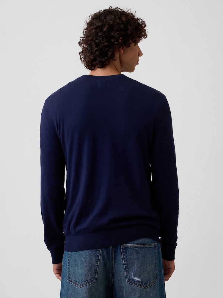 Bleumarin - Pulover Gap Tricou la baza gâtului - Imaginea 2 din 5