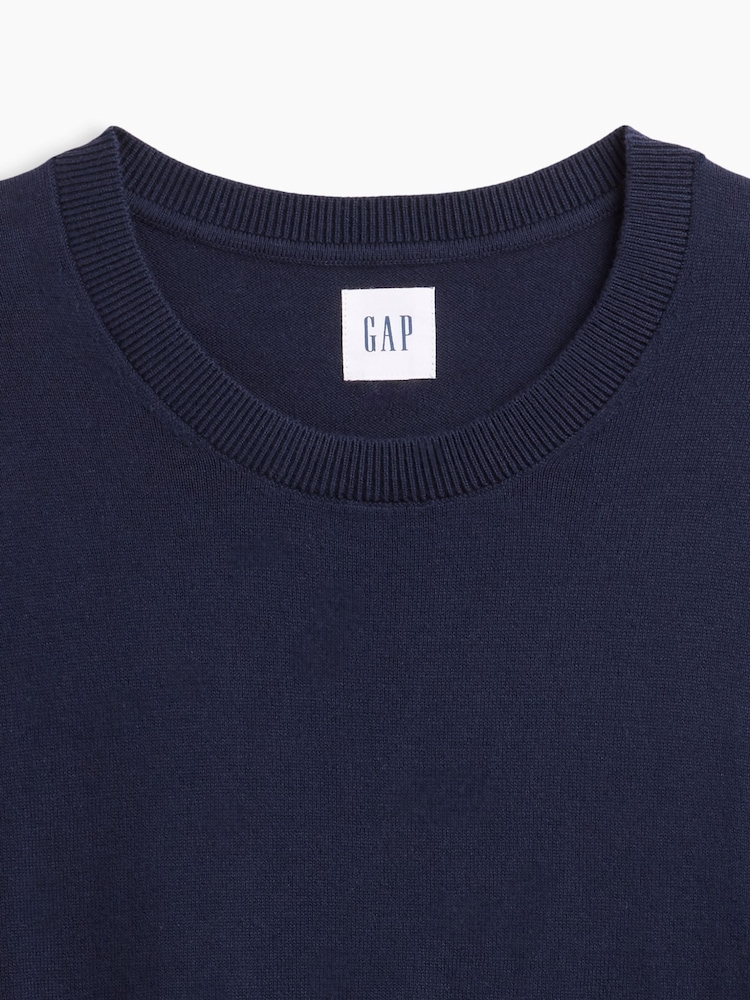 Bleumarin - Pulover Gap Tricou la baza gâtului - Imaginea 5 din 5