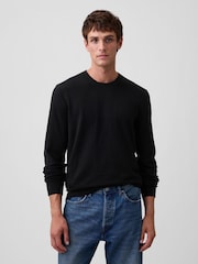 Negru - Pulover Gap Tricou la baza gâtului - Imaginea 1 din 5