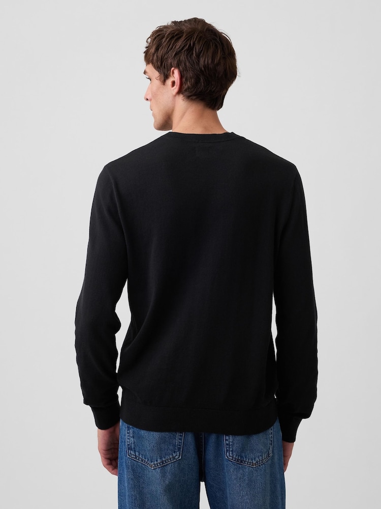 Negru - Pulover Gap Tricou la baza gâtului - Imaginea 2 din 5