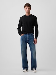 Negru - Pulover Gap Tricou la baza gâtului - Imaginea 3 din 5