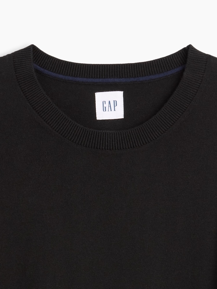 Negru - Pulover Gap Tricou la baza gâtului - Imaginea 5 din 5