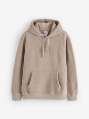 Gap Beige Sherpa Pullover Hoodie - Image 1 of 4