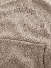 Gap Beige Sherpa Pullover Hoodie - Image 3 of 4