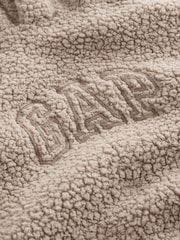 Gap Beige Sherpa Pullover Hoodie - Image 4 of 4