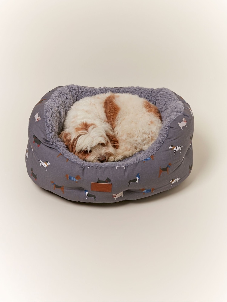 FatFace Grey 61cm Marching Dogs Pet Bed - Image 1 of 2