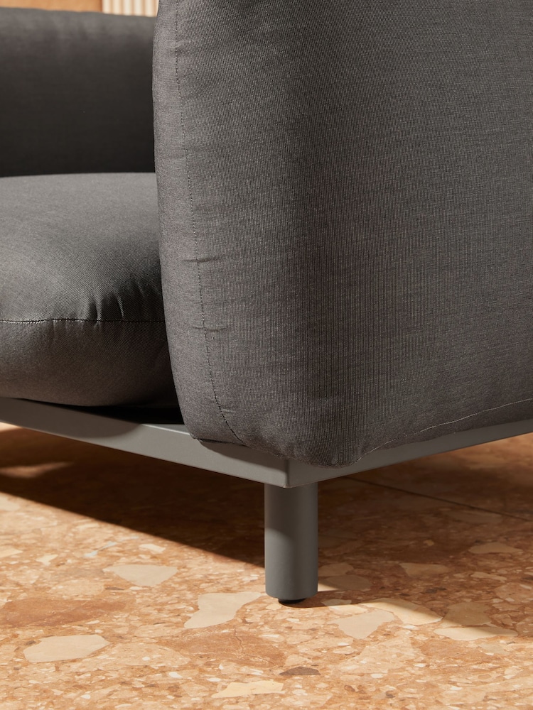 MADE.COM Grey Samaya Outdoor Garden Lounge Chair - Image 2 of 5