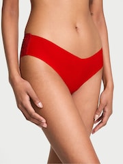 Victoria's Secret Lipstick Red Thong Heart Mesh Back Knickers - Image 1 of 3