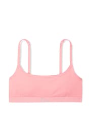 Victoria's Secret PINK Petal Pink Diamante Cotton Logo Skinny Scoop Bralette - Image 3 of 3