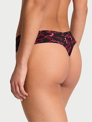 Victoria's Secret Black Love Script Thong Knickers - Image 2 of 3