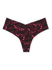 Victoria's Secret Black Love Script Thong Knickers - Image 3 of 3
