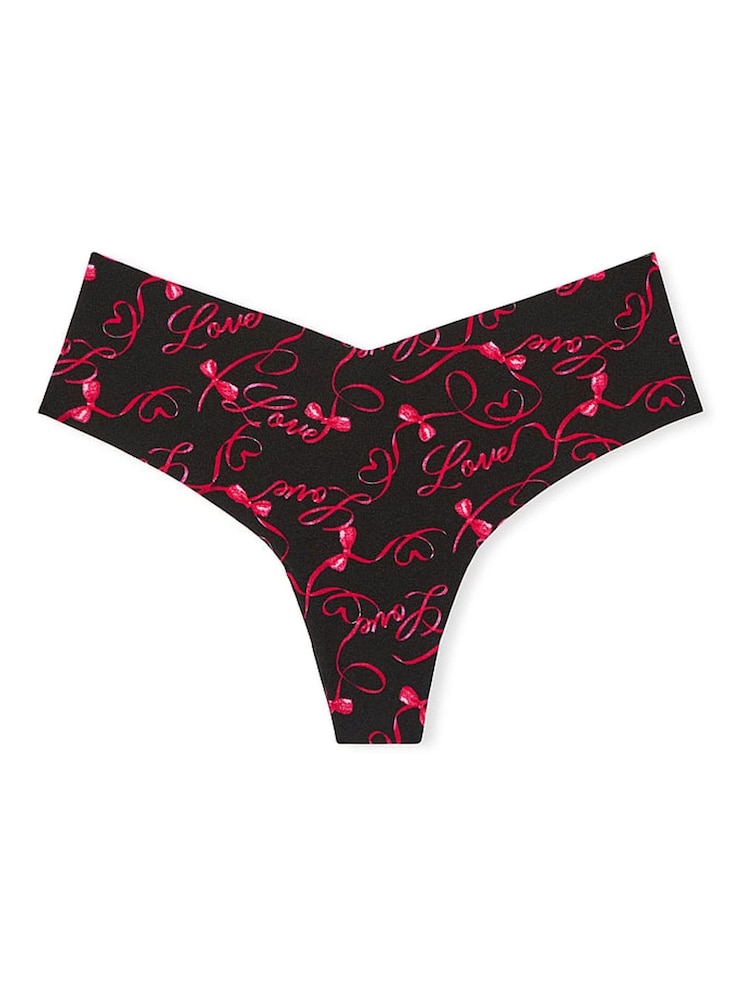 Victoria's Secret Black Love Script Thong Knickers - Image 3 of 3