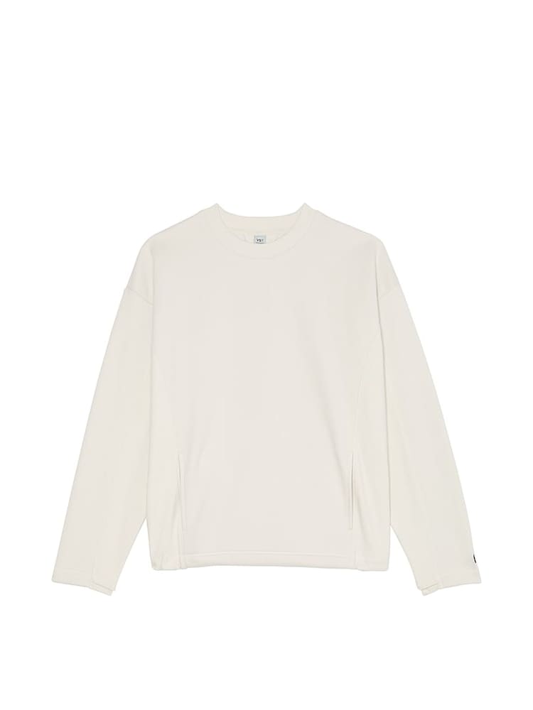 Victoria's Secret White Fleece Crewneck Sweatshirt - Image 3 of 3