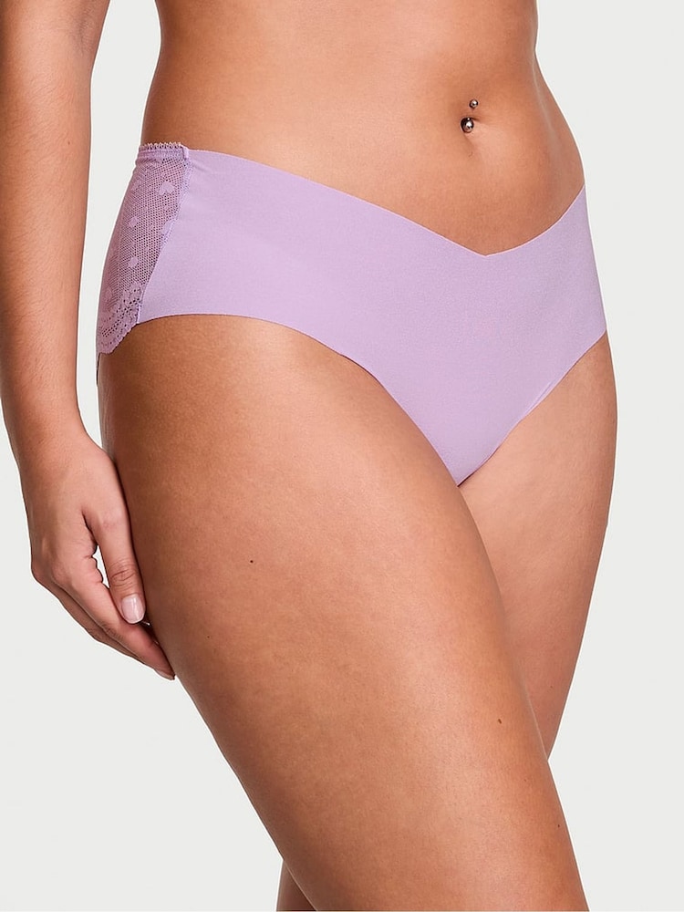 Victoria's Secret Charmed Violet Purple Hipster Heart Mesh Back Knickers - Image 1 of 3
