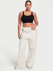 Victoria's Secret White Fleece Wide Leg Jogger - Image 1 of 4