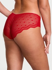 Victoria's Secret Lipstick Red Hipster Heart Mesh Back Knickers - Image 2 of 3