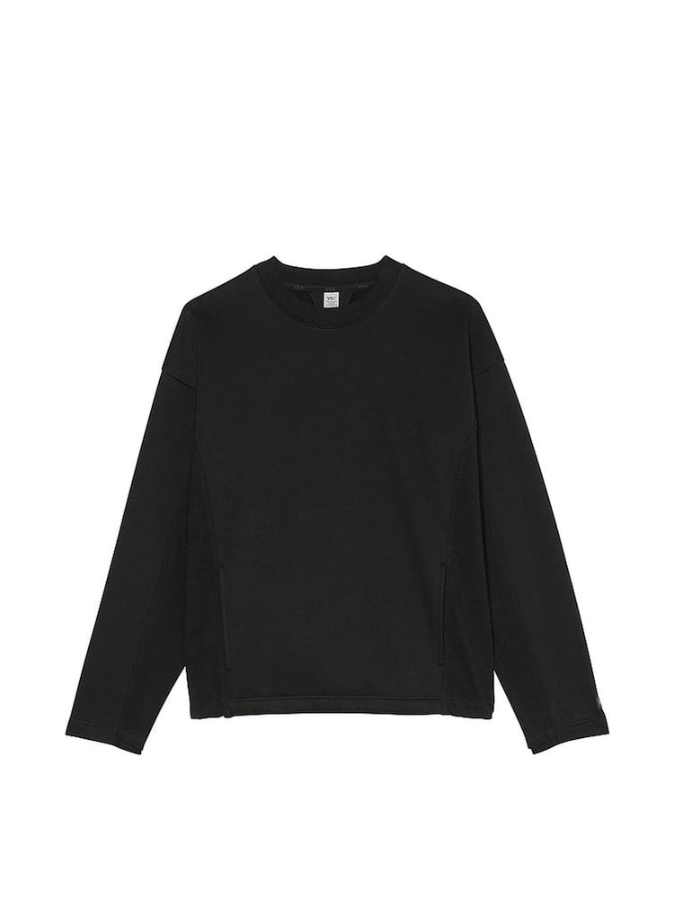 Victoria's Secret Black Fleece Crewneck Sweatshirt - Image 3 of 3