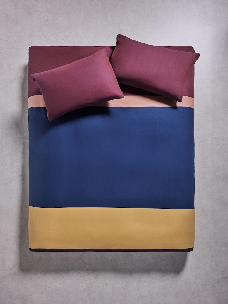 MADE.COM Navy Marin 100% Cotton Duvet Cover and Pillowcase Set - Image 3 of 3