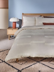 MADE.COM Natural Alban Tufted 100% Cotton Duvet Cover and Pillowcase Set - Image 1 of 3