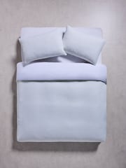 MADE.COM Aqua Gabin Waffle 100% Cotton Duvet Cover and Pillowcase Set - Image 2 of 3