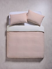 MADE.COM Clay Gabin Waffle 100% Cotton Duvet Cover and Pillowcase Set - Image 3 of 3