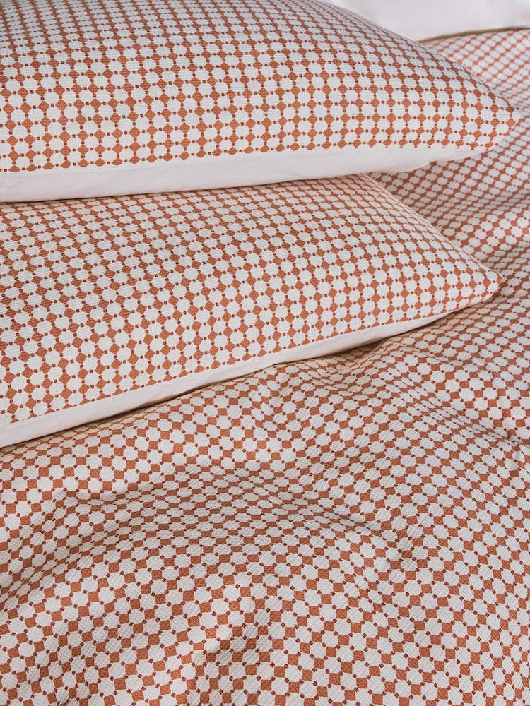 MADE.COM Clay Gabin Waffle 100% Cotton Duvet Cover and Pillowcase Set - Image 3 of 3
