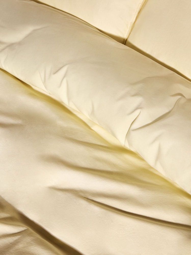 MADE.COM Buttermilk Yellow Cosy Washed Cotton Duvet Cover and Pillowcase Set - Image 2 of 3