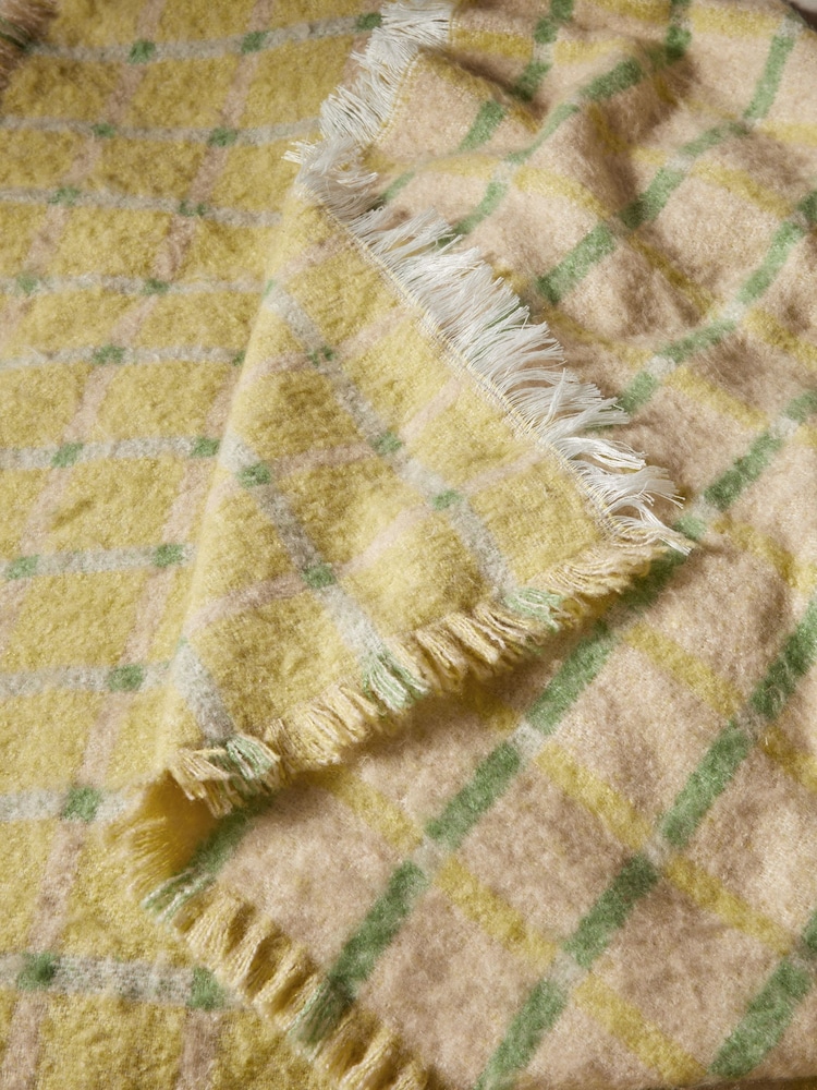 MADE.COM Yellow Cale Brushed Throw - Image 4 of 4 MADE.COM Yellow Cale Brushed Throw - Image 4 of 4