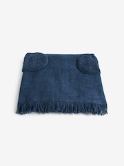 MADE.COM Navy Emil Tufted Throw - Image 3 of 4