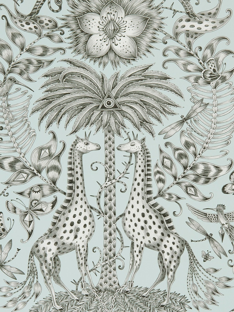 Clarke and Clarke Eggshell Emma J Shipley Kruger A4 Wallpaper Sample - Image 2 of 2