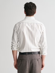 GANT White Slim Oxford Stretch Stripe Shirt - Image 2 of 6