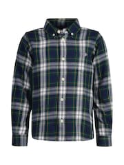 GANT Blue Brushed Flannel 100% Cotton Checked Shirt - Image 1 of 2