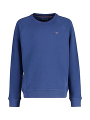 GANT Blue Shield Crew Neck Sweatshirt - Image 1 of 2