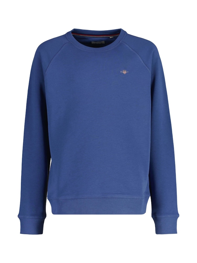 GANT Blue Shield Crew Neck Sweatshirt - Image 1 of 2