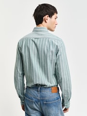 GANT Green Slim Oxford Stretch Stripe Shirt - Image 2 of 6