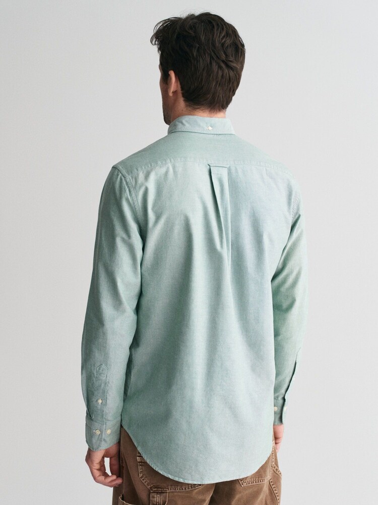 GANT Green Regular Classic Oxford 100% Cotton Shirt - Image 2 of 6 GANT Green Regular Classic Oxford 100% Cotton Shirt - Image 2 of 6