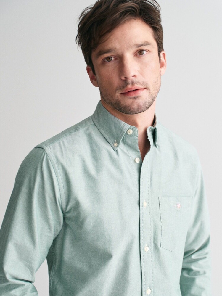 GANT Green Regular Classic Oxford 100% Cotton Shirt - Image 6 of 6 GANT Green Regular Classic Oxford 100% Cotton Shirt - Image 6 of 6